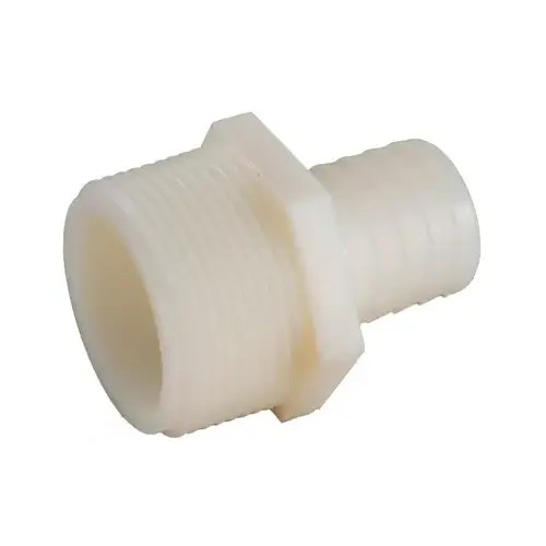 Connector, 1/2 x 1/4 in, MIP x Barb, Nylon - pack of 10