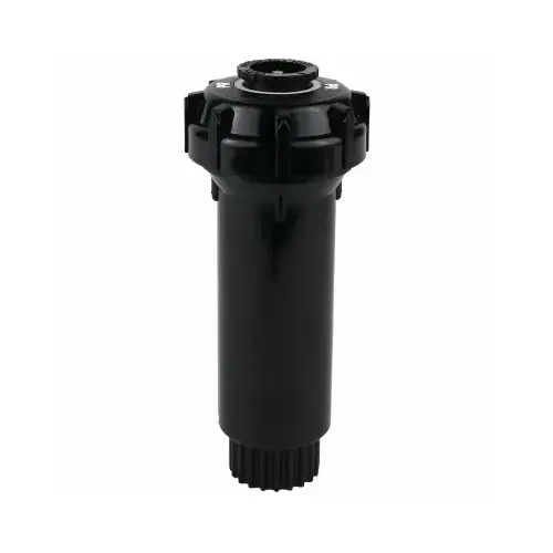 570Z Pro Pressure Regulated Pop-Up Sprinkler, 1/2 in Connection, FNPT, 3 in H Pop-Up, 11-1/4 to 15 ft Black