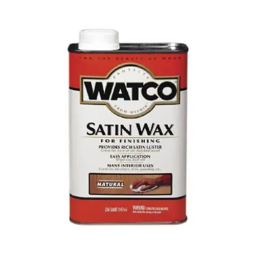 Finishing Wax, Natural Satin, Liquid, 1 qt, Can