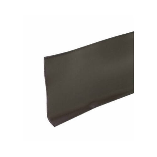 Wall Base, 4 ft L, 4 in W, Vinyl, Brown