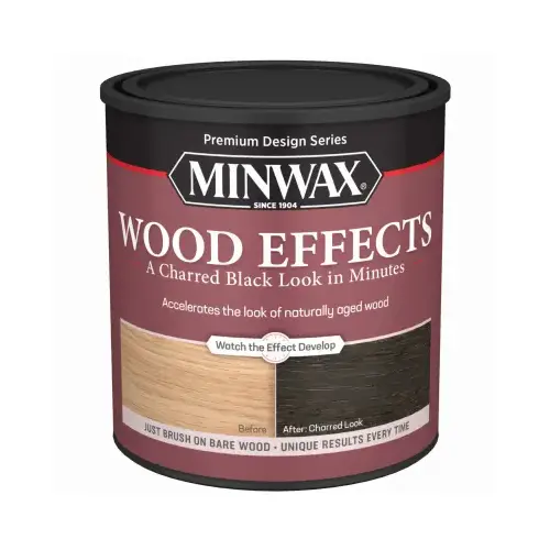 Design Series Wood Effects Stain, Charred Black, 1 qt