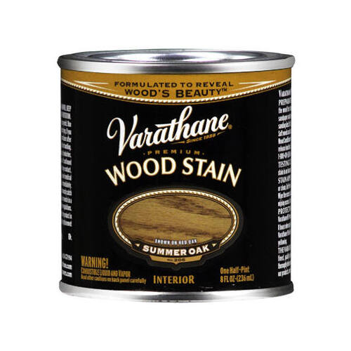 Wood Stain Semi-Transparent Summer Oak Oil-Based Urethane Modified Alkyd 0.5 pt Summer Oak