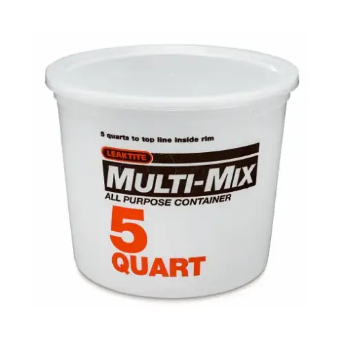 5 Qt. Semi-Transparent Multi-Mix All Purpose Mixing And Storage Container Clear