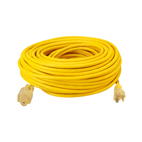 Coleman Cable 1689SW0002 Extension Cord Outdoor 100 ft. L Yellow 12/3 Yellow