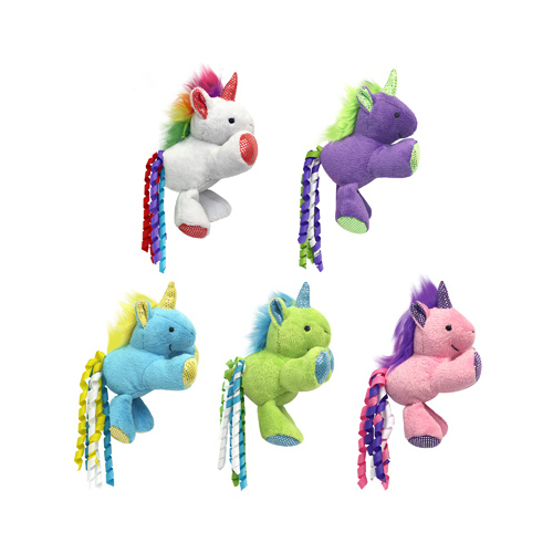 Multipet 20642-XCP3 Cat Toy Assorted Unicorn Plush Assorted - pack of 3