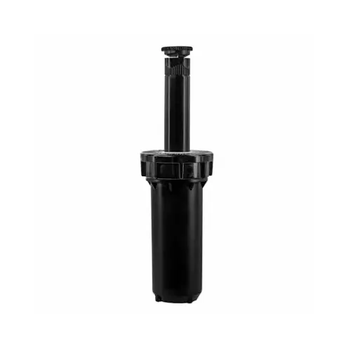 Pop-Up Spray Head, 1/2 in Connection, 3 in H Pop-Up, 15 ft, Adjustable Nozzle, Plastic Black