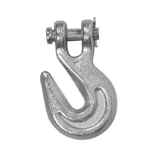 Clevis Grab Hook, 3/8 in, 6600 lb Working Load, 70 Grade, Steel, Yellow Chrome