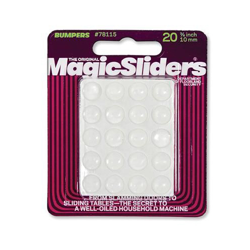 Magic Sliders 78115 Bumper Pads Vinyl Self Adhesive Clear Round 3/8" W X 3/8" L Clear