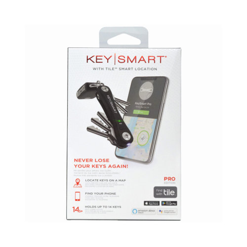 KeySmart KS411-BLK Key Holder Pro Plastic Black Black