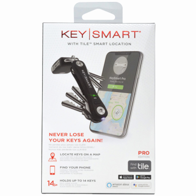 KeySmart KS411-BLK Key Holder Pro Plastic Black Black