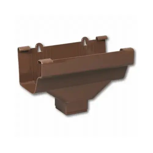 Gutter Drop Outlet 9" H X 6.25" W X 9" L Brown Vinyl K Brown - pack of 6