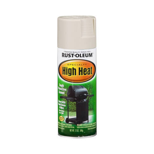 High Heat Spray Paint, Satin, Silver, 12 oz, Aerosol Can