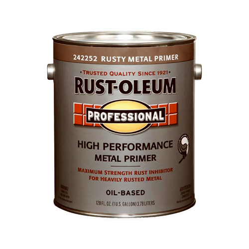 PROFESSIONAL Rusty Metal Primer, Flat, Red, 1 gal, Pail - pack of 2