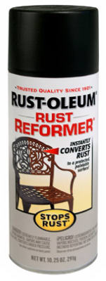 Rust-Oleum 215215 STOPS RUST Rust Reformer, Liquid, Solvent-Like, 10.25 oz, Aerosol Can Black