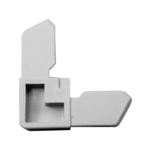 Window Frame Corner Gray Plastic 3/8" W X 3/8" L Gray