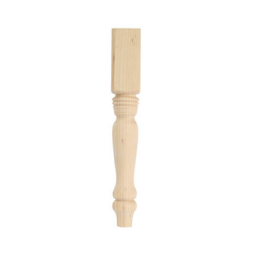 Waddell 2921 Table Leg, 29 in H, 2-1/4 in W, Pine Wood, Beige, Smooth Sanded