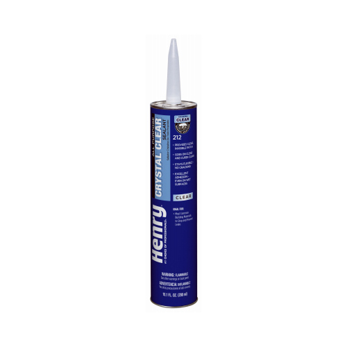 Wet Patch 212 Series All-Purpose Sealant, Crystal Clear, Liquid, 10.1 oz Cartridge