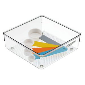 IDESIGN 6 in. x 9 in. x 2 in. Clear Linus Drawer Organizer 52606CX