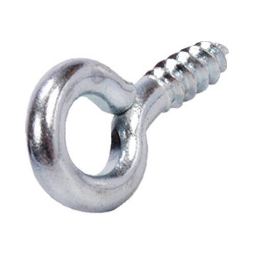 Screw Eye Zinc Plated Silver Metal 3.25" H X 0.11" W Zinc Plated