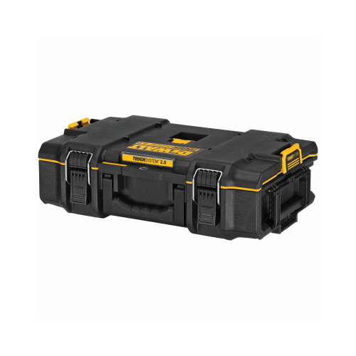 DEWALT DWST08165 ToughSystem 2.0 Series Tool Box, 110 lb, Plastic, Black, 21-3/4 in L x 14-3/4 in W x 7 in H Outside