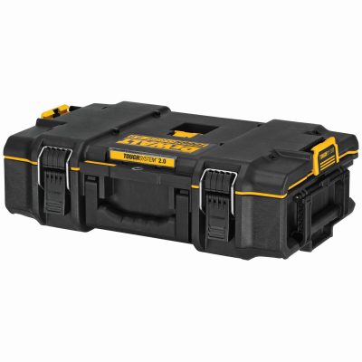 DEWALT DWST08165 ToughSystem 2.0 Series Tool Box, 110 lb, Plastic, Black, 21-3/4 in L x 14-3/4 in W x 7 in H Outside