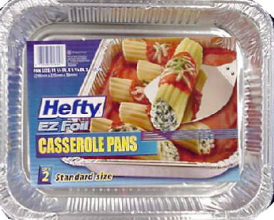 Hefty 00Z91894 Casserole Pan EZ Foil 9-1/4" W X 11-3/4" L Silver Silver