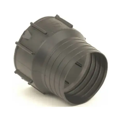 Corrugated-to-Clay Pipe Adapter 4" Slip X 3" D Slip Polyethylene 5" Corrugated-to-Clay Pipe Adapte Black