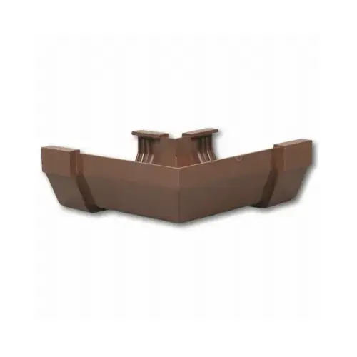 Gutter Corner 5" L Brown Vinyl Contemporary Brown - pack of 10