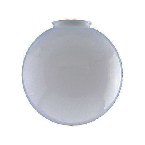 Light Shade, 6 in Dia, Globe, Polycarbonate, White - pack of 6