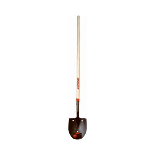 Rice Shovel, 8-7/8 in W Blade, Steel Blade, Hardwood Handle, Long Handle, 48 in L Handle Natural