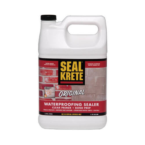 Seal Krete 100001 Waterproofing Primer & Sealer Original Clear Water-Based 1 gal Clear