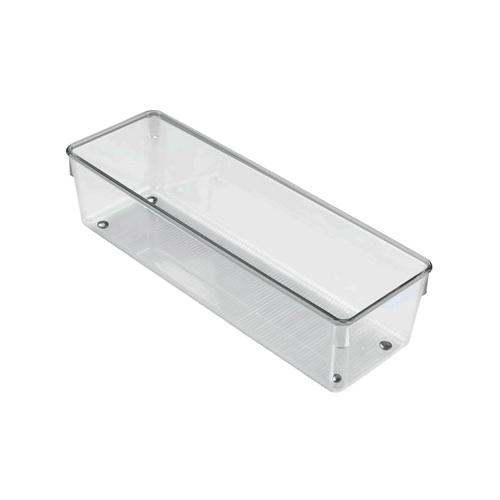 iDesign 52930 Drawer Organizer Linus 3" H X 4" W X 12" D Plastic Clear
