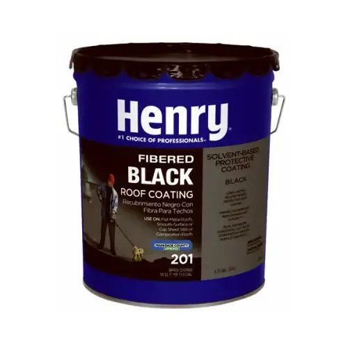 5 Gal. Fibered Asphalt Roof Coating Black