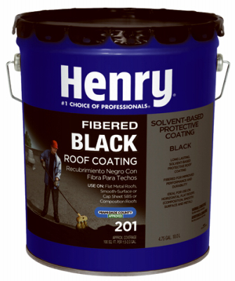 HENRY HE201071 Roof Coating, Black, 18 L, Liquid