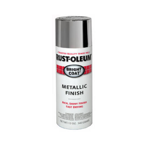 Rust-Oleum 7715-830 STOPS RUST Bright Coat Spray Paint, Metallic ...