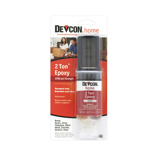 Devcon 31345 Epoxy, Liquid, Amber, 0.84 fl-oz Syringe