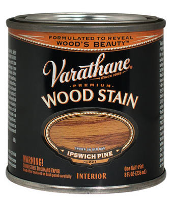 Varathane 211791 Wood Stain Semi-Transparent Ipswich Pine Oil-Based Urethane Modified Alkyd 0.5 pt Ipswich Pine