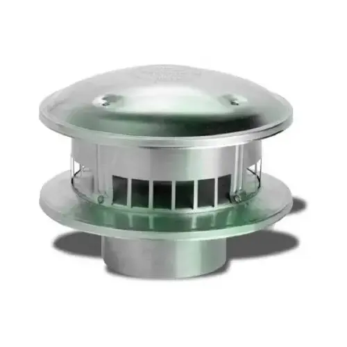 SELKIRK 104800 4 in. Steel Round Gas Vent Top Silver