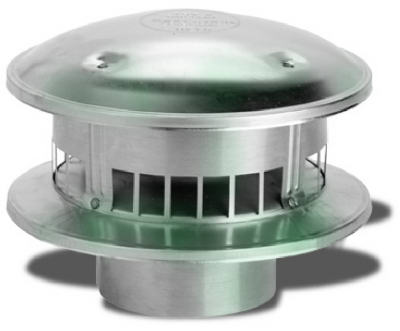 SELKIRK 104800 4 in. Steel Round Gas Vent Top Silver