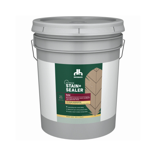 Duckback DBWB83000-20 Wood Stain, Solid, White, Liquid, 5 gal