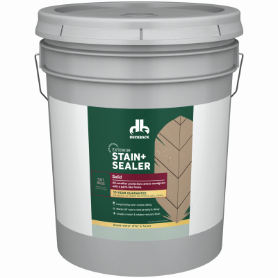 Duckback DBWB83010-20 Wood Stain, Solid, Liquid, 5 gal Neutral Base