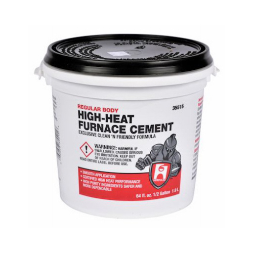 HERCULES 35515 High Heat Furnace Cement Oatey White For Furnace 1/2 gal White