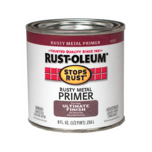 Rust-Oleum 7769-730 STOPS RUST Rusty Metal Primer, Flat, Rusty Metal Primer, 0.5 pt