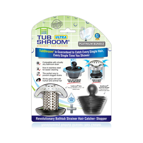 TubShroom TSULT455 Hair Catcher Ultra Edition 1.5" Chrome Stainless Steel Chrome