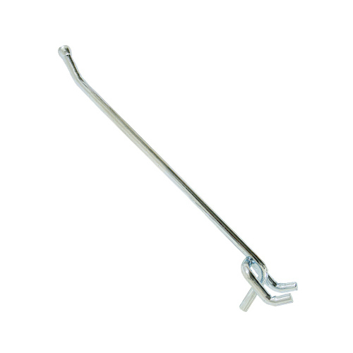 Double Prong Straight Hook Zinc Plated Silver Steel 10" Zinc Plated