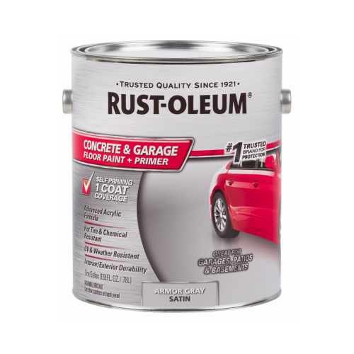 Rust-Oleum 225359 Floor Paint, Satin, Armor Gray, 1 gal Can Buy Now