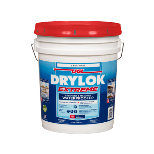 DRYLOK EXTREME Series Masonry Waterproofer, White, Liquid, 5 gal Pail