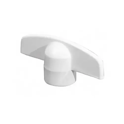H 3892 Tee Handle, Zinc, Painted Pair White