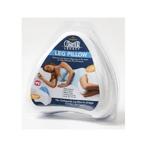 Pillow Leg Memory Foam Blue/White