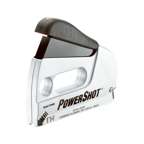 PowerShot Series Staple Gun and Nailer, T50 Staple, 1/4 to 9/16 in L Leg, Aluminum Staple Silver